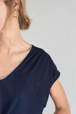 Femme Le Temps des Cerises T-Shirts & Débardeurs-Top Sidy Bleu Marine