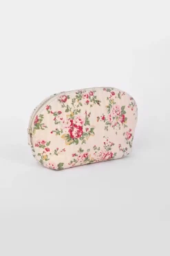 Femme Le Temps des Cerises Sacs & Portefeuilles-Trousse De Toilette Mary A Motif Fleuri Rose