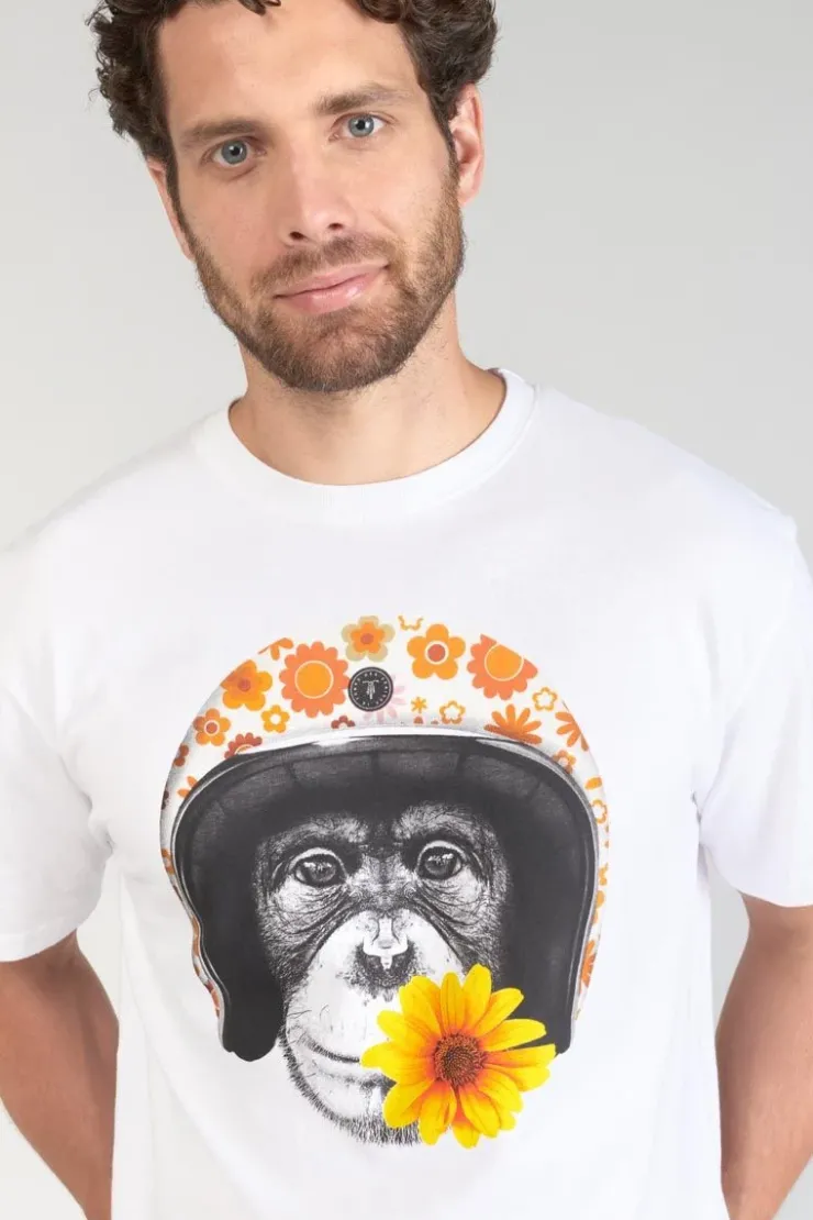 Homme Le Temps des Cerises T-Shirts & Polos-T-Shirt Andler Blanc Imprime