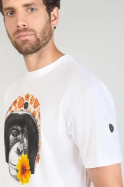 Homme Le Temps des Cerises T-Shirts & Polos-T-Shirt Andler Blanc Imprime