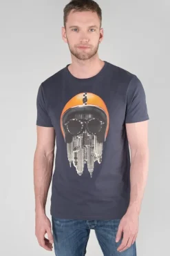 Homme Le Temps des Cerises T-Shirts & Polos-T-Shirt Backi Bleu Nuit Imprime