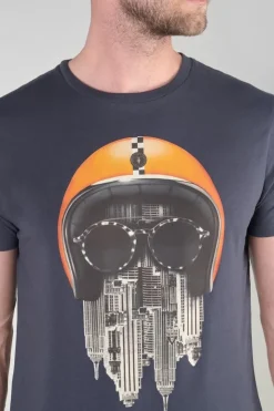 Homme Le Temps des Cerises T-Shirts & Polos-T-Shirt Backi Bleu Nuit Imprime