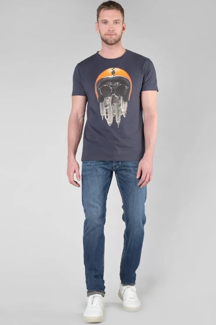 Homme Le Temps des Cerises T-Shirts & Polos-T-Shirt Backi Bleu Nuit Imprime