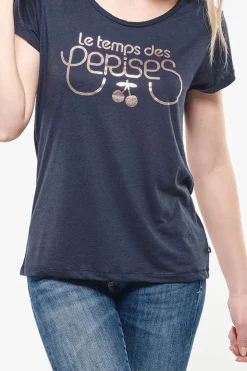 Femme Le Temps des Cerises T-Shirts & Débardeurs-T-Shirt Basitrame Marine