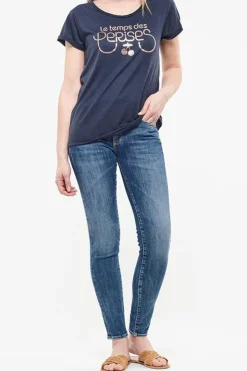 Femme Le Temps des Cerises T-Shirts & Débardeurs-T-Shirt Basitrame Marine