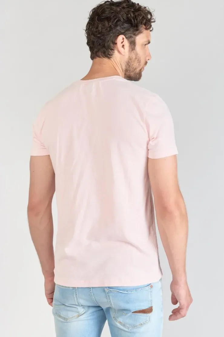 Homme Le Temps des Cerises T-Shirts & Polos-T-Shirt Brezol Rose Clair