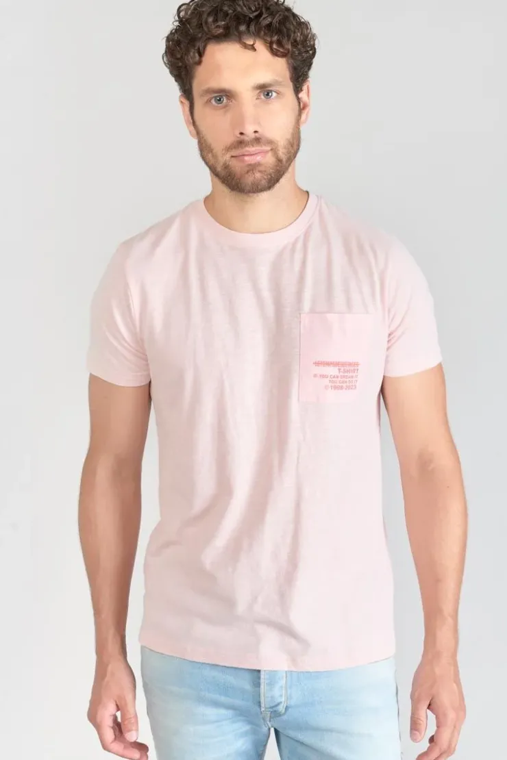 Homme Le Temps des Cerises T-Shirts & Polos-T-Shirt Brezol Rose Clair