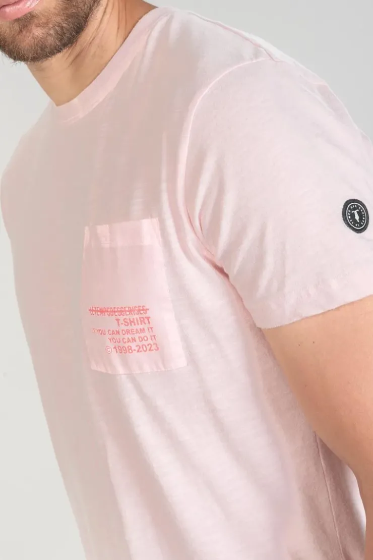 Homme Le Temps des Cerises T-Shirts & Polos-T-Shirt Brezol Rose Clair