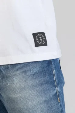 Homme Le Temps des Cerises T-Shirts & Polos-T-Shirt Brown Blanc