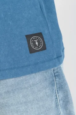 Homme Le Temps des Cerises T-Shirts & Polos-T-Shirt Brown Bleu Delave