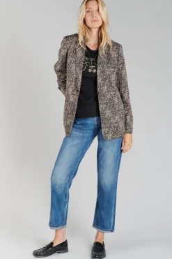 Femme Le Temps des Cerises T-Shirts & Débardeurs-T-Shirt Carole Noir Imprime