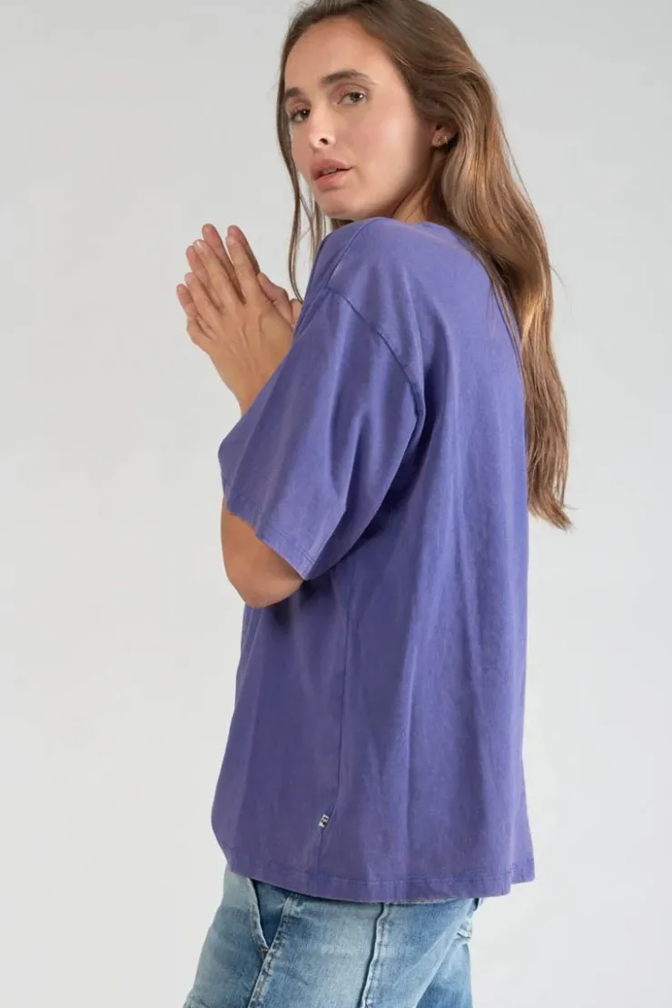 Femme Le Temps des Cerises T-Shirts & Débardeurs-T-Shirt Cassio Violet