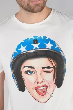 Homme Le Temps des Cerises T-Shirts & Polos-T-Shirt Cram Blanc Imprime