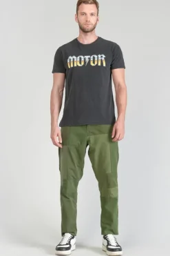 Homme Le Temps des Cerises T-Shirts & Polos-T-Shirt Gabrent Gris Delave Imprime