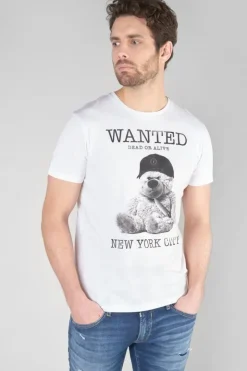 Homme Le Temps des Cerises T-Shirts & Polos-T-Shirt Gaspa Blanc Imprime