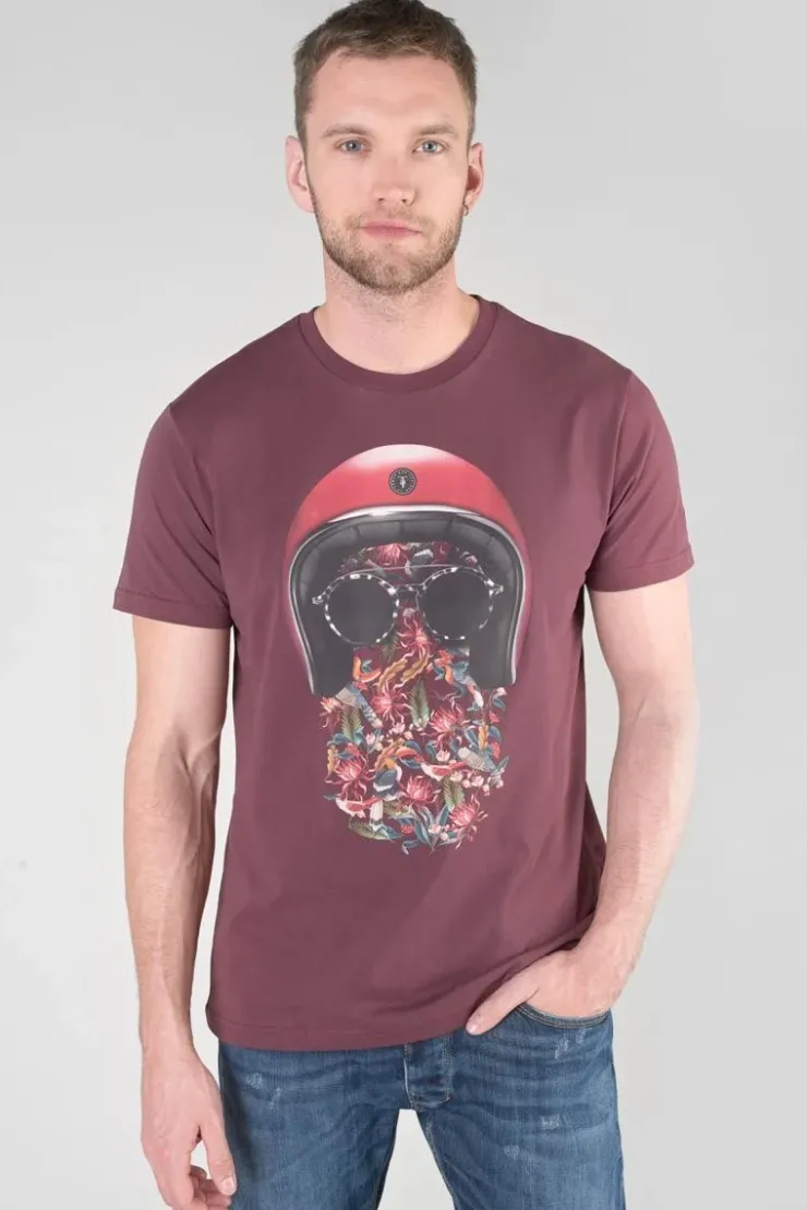Homme Le Temps des Cerises T-Shirts & Polos-T-Shirt Gregor Lie De Vin Imprime
