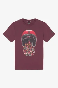 Homme Le Temps des Cerises T-Shirts & Polos-T-Shirt Gregor Lie De Vin Imprime