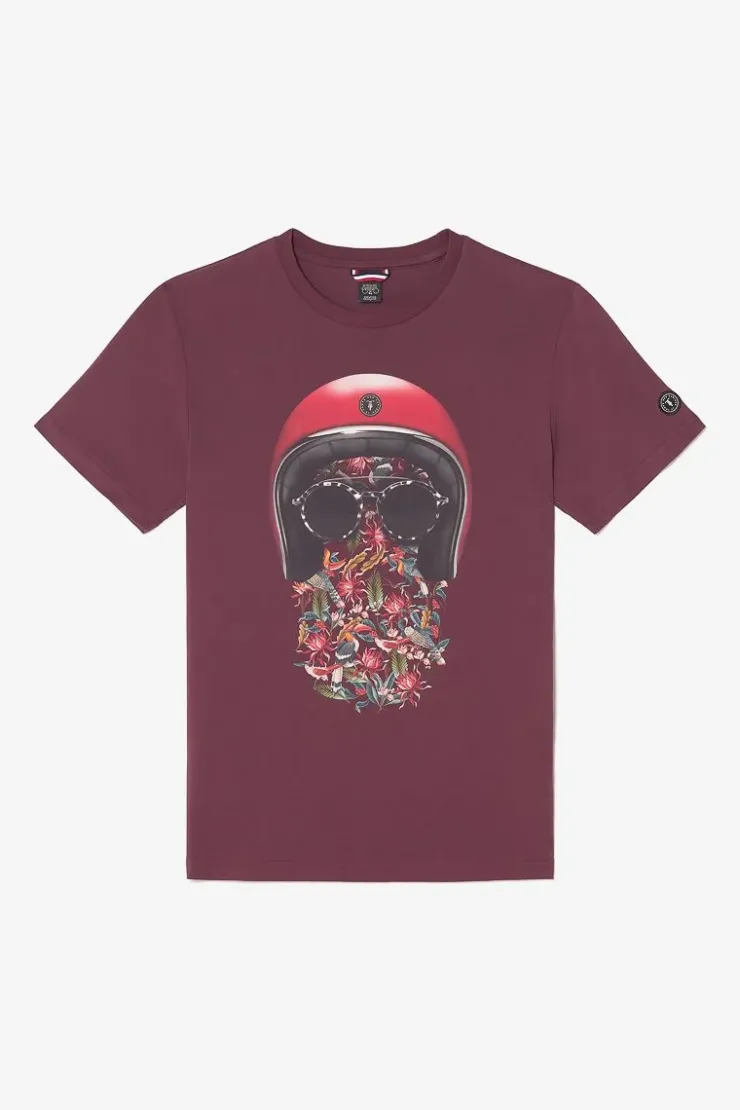 Homme Le Temps des Cerises T-Shirts & Polos-T-Shirt Gregor Lie De Vin Imprime