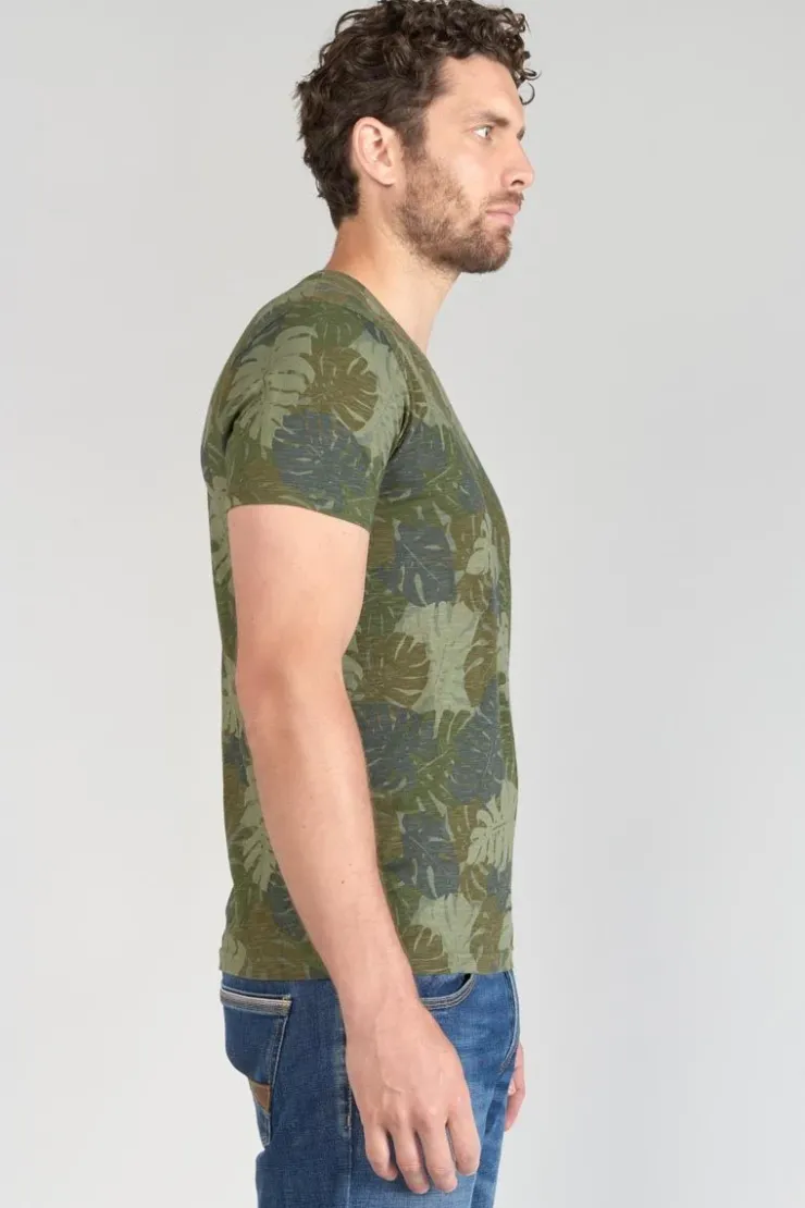 Homme Le Temps des Cerises T-Shirts & Polos-T-Shirt Jung A Motif Jungle Kaki