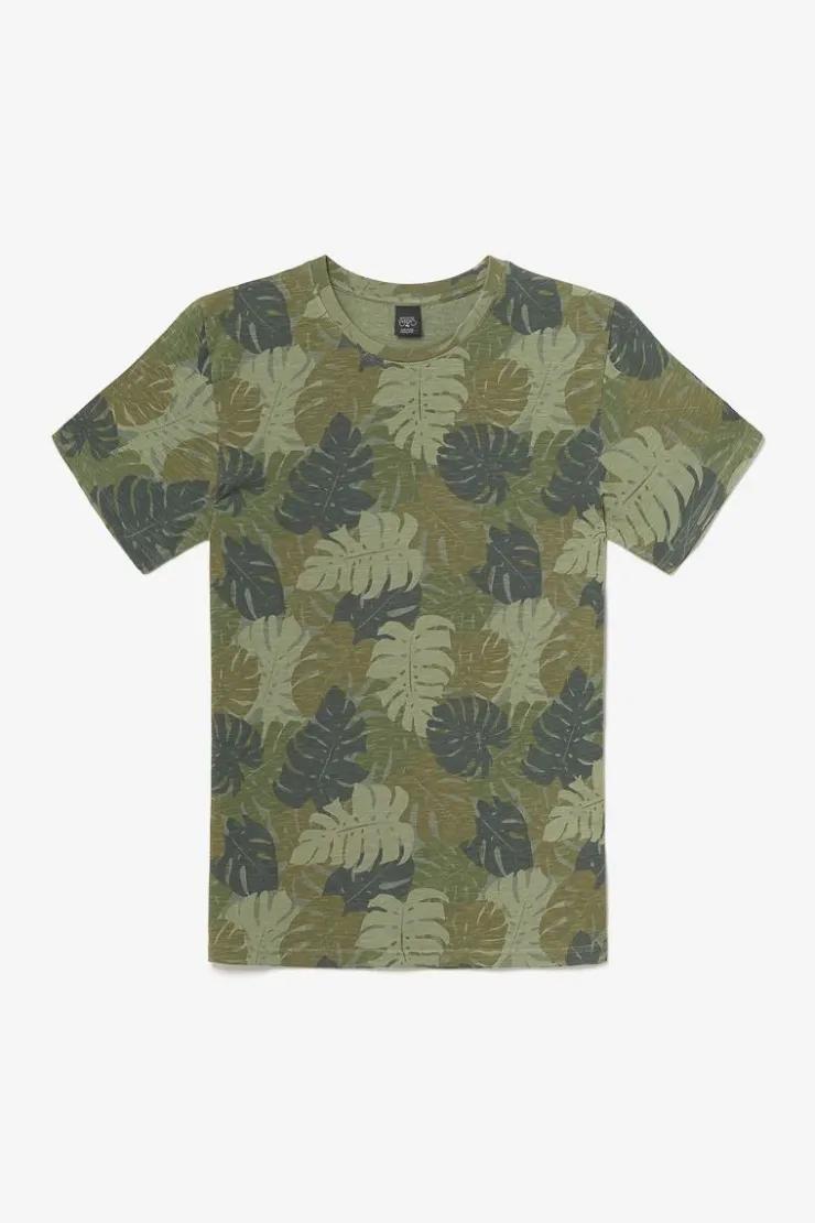 Homme Le Temps des Cerises T-Shirts & Polos-T-Shirt Jung A Motif Jungle Kaki