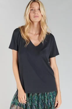 Femme Le Temps des Cerises T-Shirts & Débardeurs-T-Shirt Lola Noir