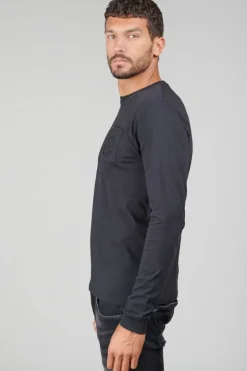 Homme Le Temps des Cerises T-Shirts & Polos-T-Shirt Manches Longues Laia Noir