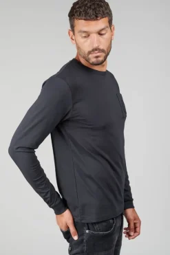 Homme Le Temps des Cerises T-Shirts & Polos-T-Shirt Manches Longues Laia Noir