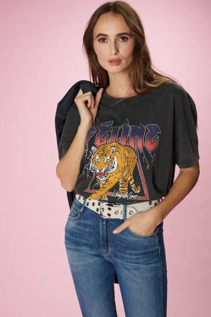 Femme Le Temps des Cerises T-Shirts & Débardeurs-T-Shirt Maryland Gris Delave