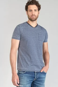 Homme Le Temps des Cerises T-Shirts & Polos-T-Shirt Mavoc Bleu Chine Delave