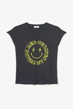 Femme Le Temps des Cerises T-Shirts & Débardeurs-T-Shirt Miya Noir Imprime