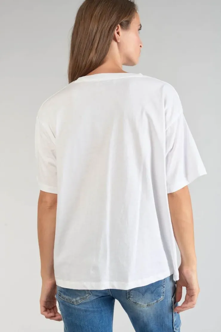 Femme Le Temps des Cerises T-Shirts & Débardeurs-T-Shirt Moona Blanc Imprime
