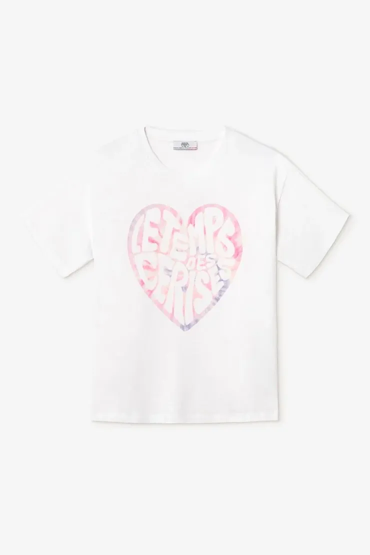 Femme Le Temps des Cerises T-Shirts & Débardeurs-T-Shirt Moona Blanc Imprime