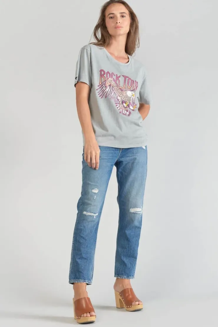 Femme Le Temps des Cerises T-Shirts & Débardeurs-T-Shirt Nixon Gris Clair Delave