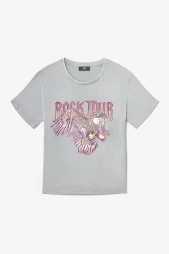 Femme Le Temps des Cerises T-Shirts & Débardeurs-T-Shirt Nixon Gris Clair Delave