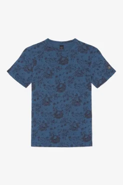 Homme Le Temps des Cerises T-Shirts & Polos-T-Shirt Pagan Bleu A Motif
