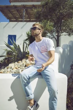 Homme Le Temps des Cerises T-Shirts & Polos-T-Shirt Saros Blanc