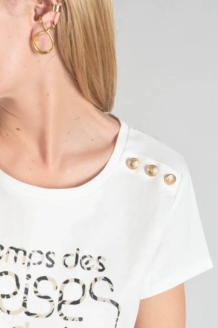 Femme Le Temps des Cerises T-Shirts & Débardeurs-T-Shirt Savana Blanc Imprime