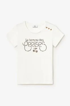 Femme Le Temps des Cerises T-Shirts & Débardeurs-T-Shirt Savana Blanc Imprime