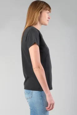 Femme Le Temps des Cerises T-Shirts & Débardeurs-T-Shirt Tonito Noir Imprime