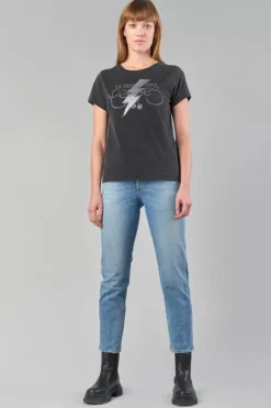 Femme Le Temps des Cerises T-Shirts & Débardeurs-T-Shirt Tonito Noir Imprime