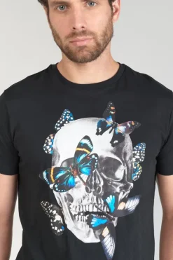 Homme Le Temps des Cerises T-Shirts & Polos-T-Shirt Usma Noir Imprime