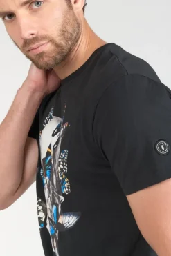 Homme Le Temps des Cerises T-Shirts & Polos-T-Shirt Usma Noir Imprime