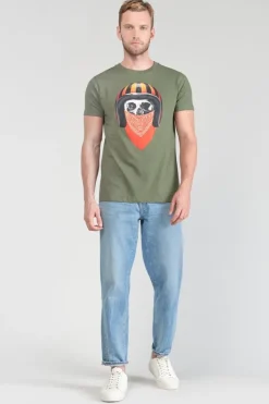 Homme Le Temps des Cerises T-Shirts & Polos-T-Shirt Veigar Kaki Imprime