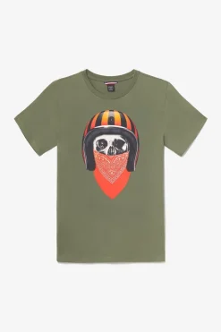 Homme Le Temps des Cerises T-Shirts & Polos-T-Shirt Veigar Kaki Imprime