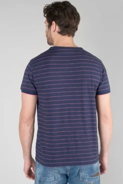 Homme Le Temps des Cerises T-Shirts & Polos-T-Shirt Velas Bleu Marine A Rayures
