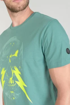 Homme Le Temps des Cerises T-Shirts & Polos-T-Shirt Witek Vert D'Eau