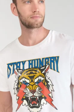 Homme Le Temps des Cerises T-Shirts & Polos-T-Shirt Yair Blanc Imprime