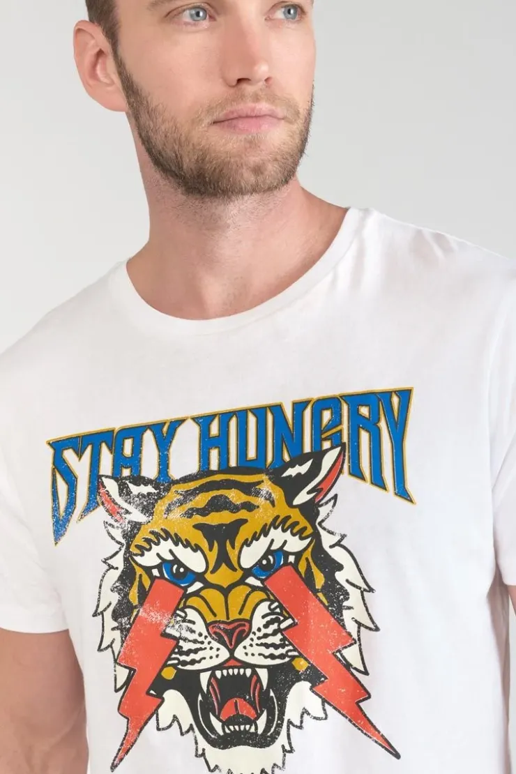 Homme Le Temps des Cerises T-Shirts & Polos-T-Shirt Yair Blanc Imprime