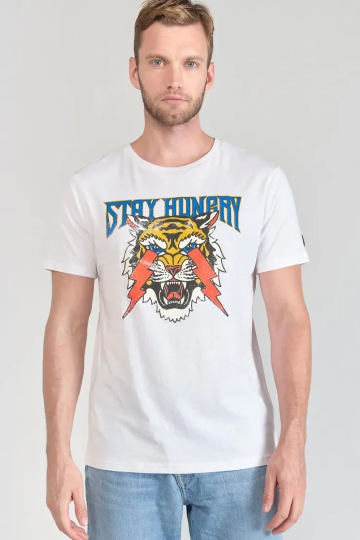 Homme Le Temps des Cerises T-Shirts & Polos-T-Shirt Yair Blanc Imprime