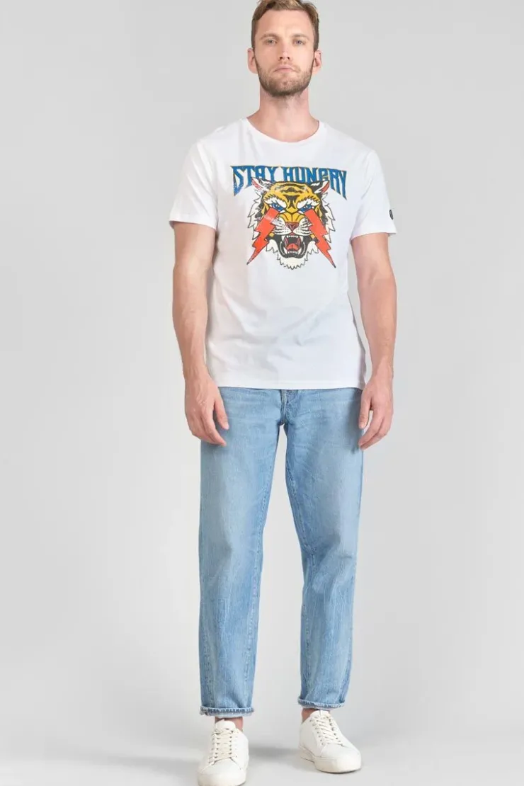 Homme Le Temps des Cerises T-Shirts & Polos-T-Shirt Yair Blanc Imprime